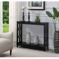 Convenience Concepts Ring Console Table with Shelf, Black