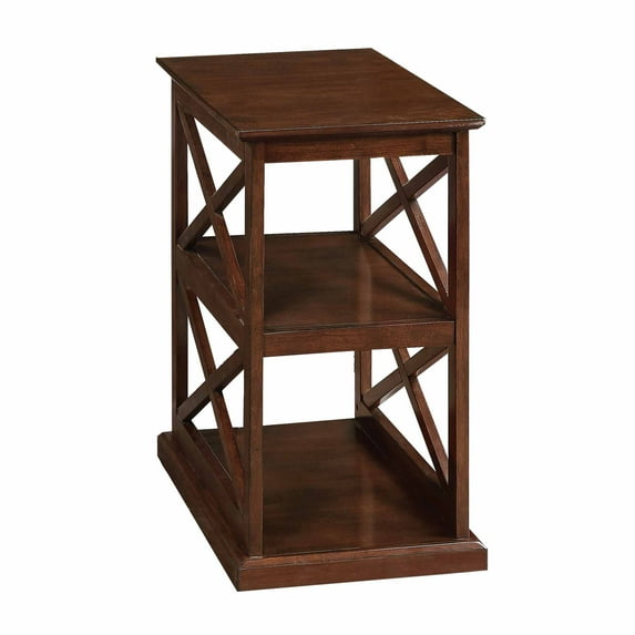 Convenience Concepts Coventry Chairside End Table with Shelves, Espresso
