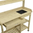 thumbnail image 1 of Convenience Concepts Deluxe Potting Bench in Natural Fir Wood Finish, 1 of 8
