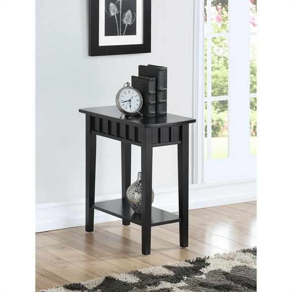 Convenience Concepts Dennis End Table with Shelf, Black