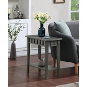 Convenience Concepts Dennis End Table with Shelf, Wirebrush Dark Gray