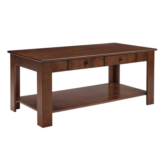 Convenience Concepts Designs2Go 2 Drawer Baja Coffee Table with Shelf, Espresso