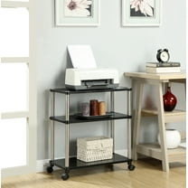 Convenience Concepts Designs2Go 25 inches Tall 3 Tier Office Caddy with Wheels, Black