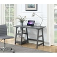 thumbnail image 1 of Convenience Concepts Designs2Go 29.25" Tall Trestle Desk with Shelves, Charcoal Gray, 1 of 8