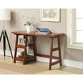 thumbnail image 1 of Convenience Concepts Designs2Go 29.25" Tall Trestle Desk with Shelves, Cherry, 1 of 4
