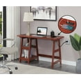 thumbnail image 1 of Convenience Concepts Designs2Go 29.25" Trestle Desk w/ Charging Station & Shelves, Cherry, All Ages, 1 of 8