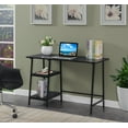 thumbnail image 1 of Convenience Concepts Designs2Go 29.25" Trestle Desk w/ Removable Shelves, Black/Black, All Ages, 1 of 8