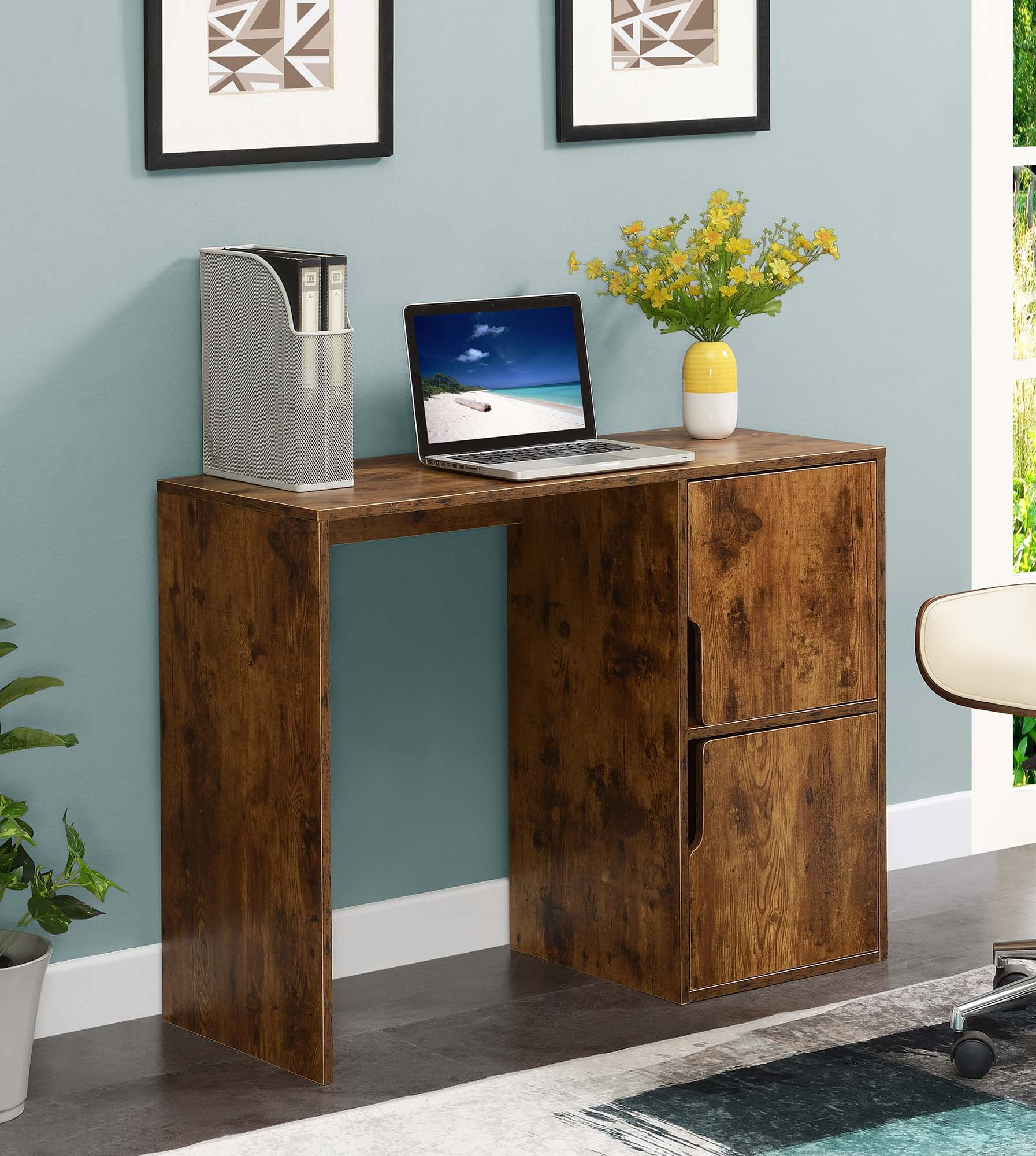 Tall small desk discount