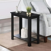 Convenience Concepts Designs2Go Baja Chairside End Table with Shelf, Black