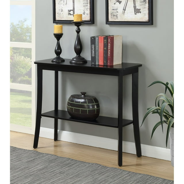 Convenience Concepts Designs2Go Baja Console Table with Shelf, Black