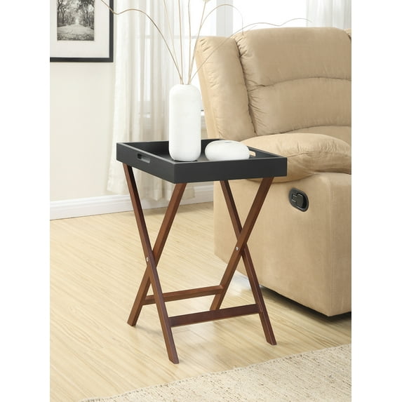 Convenience Concepts Designs2Go Baja End Table with Tray in Black