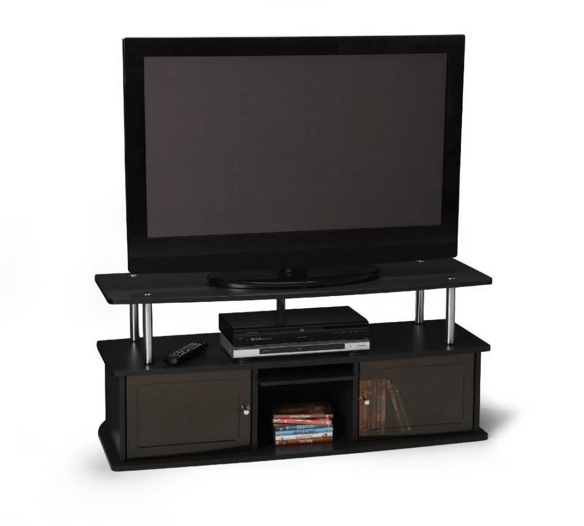 Convenience Concepts Designs2Go Cherry TV Stand with 3 Cabinets for TVs up to 50", Black - image 1 of 5