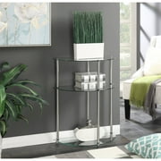 Convenience Concepts Designs2Go Classic Glass 3 Tier Half-Circle Entryway Table