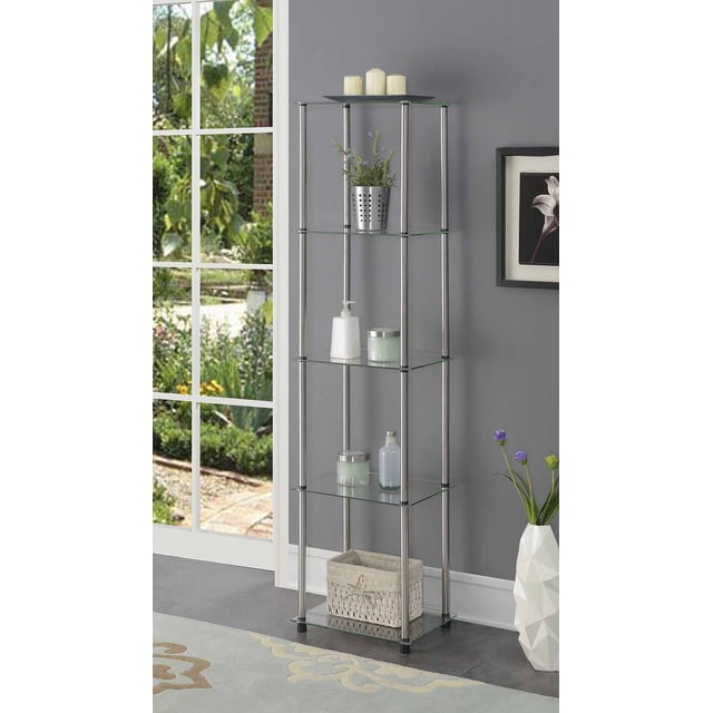 Convenience Concepts Designs2Go Classic Glass Torre De 4 Niveles, Cristal
