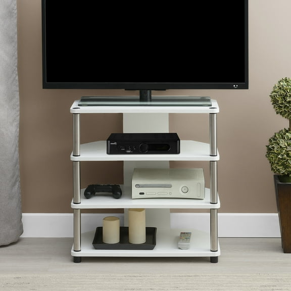 Convenience Concepts Designs2Go Corner TV Stand for TVs up to 29 Inches, White