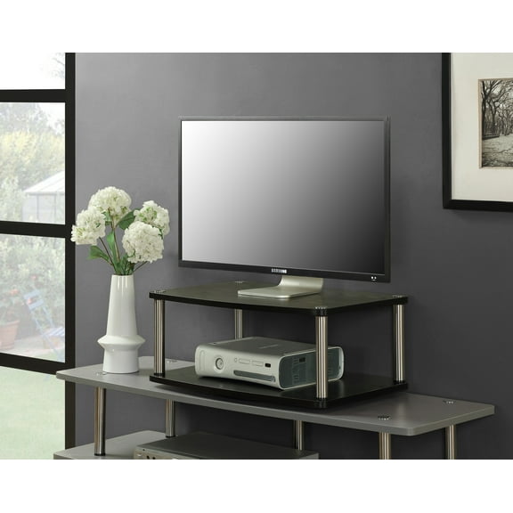 Convenience Concepts Designs2Go Double Tier Swivel Riser for TVs up to 26 Inches, Black