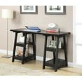 thumbnail image 1 of Convenience Concepts Designs2Go Double Trestle Desk in Black Wood Finish, 1 of 7