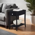 thumbnail image 1 of Convenience Concepts Designs2Go Ensenada 1 Drawer Chairside End Table with Shelf, Black, 1 of 6