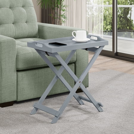 Convenience Concepts Designs2Go Folding Tray Table, Gray