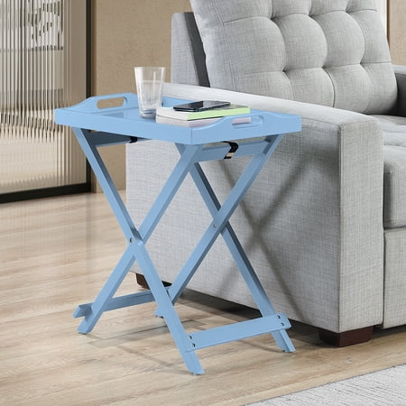 Convenience Concepts Designs2Go Folding Tray Table, Light Blue
