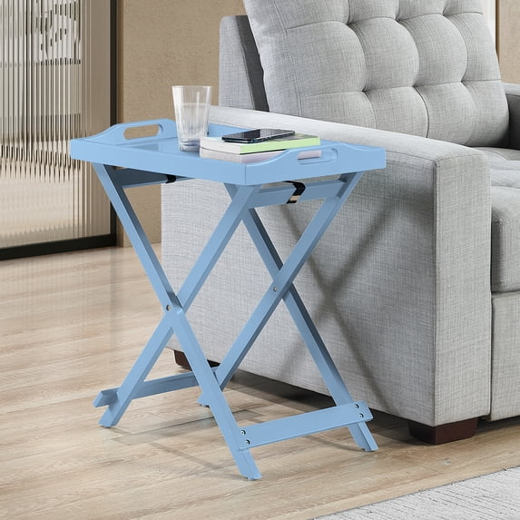 Convenience Concepts Designs2Go Folding Tray Table, Light Blue