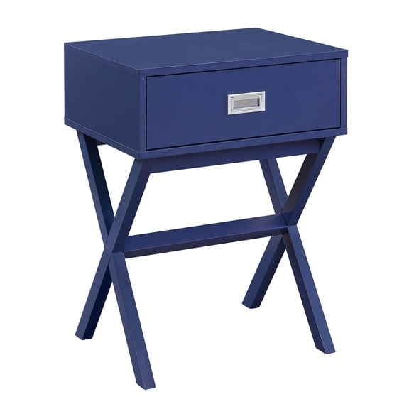 Convenience Concepts Designs2Go Landon 1 Drawer End Table, Cobalt Blue