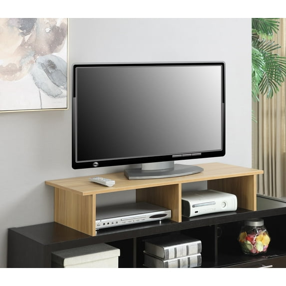 Convenience Concepts Designs2Go Large TV-Monitor Riser in Light Oak Wood Finish