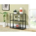 thumbnail image 1 of Convenience Concepts Designs2Go No Tools 3 Shelf Bookcase, Black Glass, 1 of 4