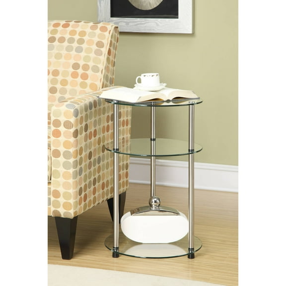 Convenience Concepts Designs2Go No Tools 3 Tier Round Table, Multiple Finishes