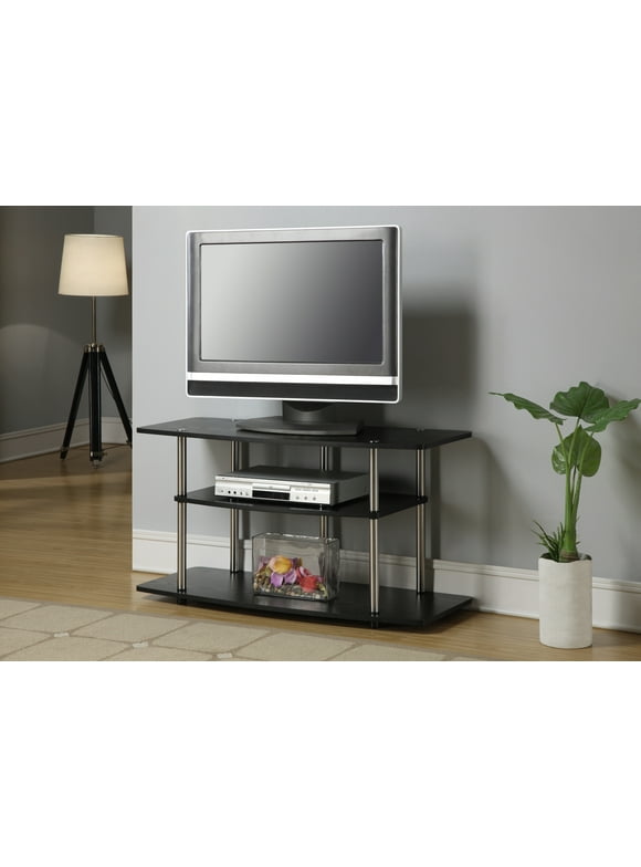 Convenience Concepts Designs2Go No Tools 3 Tier Wide TV Stand, Black