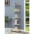 thumbnail image 1 of Convenience Concepts Designs2Go No Tools 5 Tier Tower, White Faux Marble/Chrome, 1 of 4