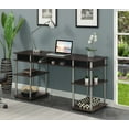 thumbnail image 1 of Convenience Concepts Designs2Go No Tools 60" Deluxe Student Desk with Shelves, Espresso, All Ages, 1 of 6