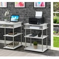 thumbnail image 1 of Convenience Concepts Designs2Go No Tools Printer Stand with Shelves, White, 1 of 6