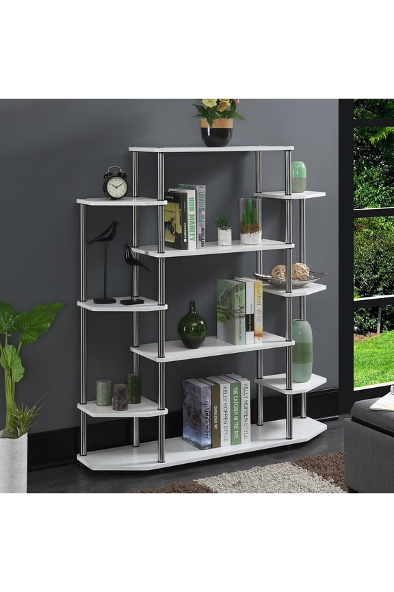 Designs2Go No Tools Wall Unit Bookshelf, White, All Ages
