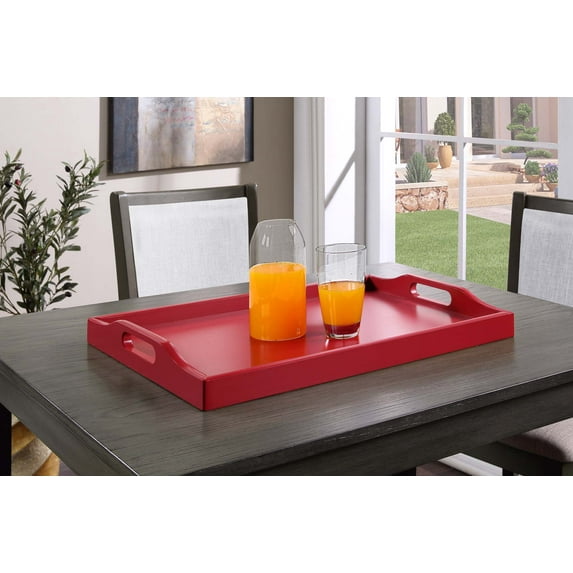 Convenience Concepts Designs2Go Serving Tray, Cranberry Red