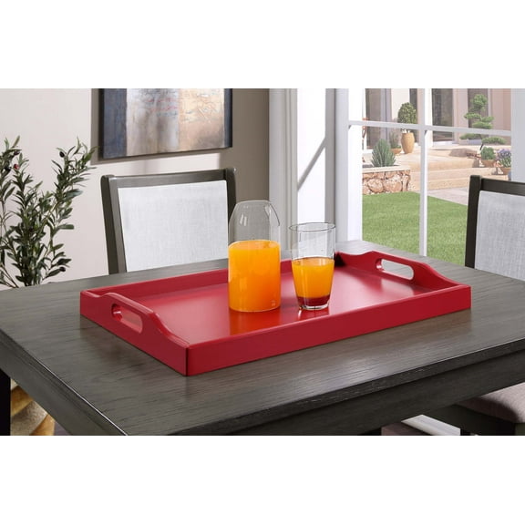 Convenience Concepts Designs2Go Serving Tray, Cranberry Red