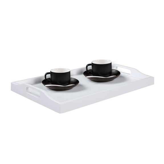 Convenience Concepts Designs2Go Serving Tray in White Wood Finish