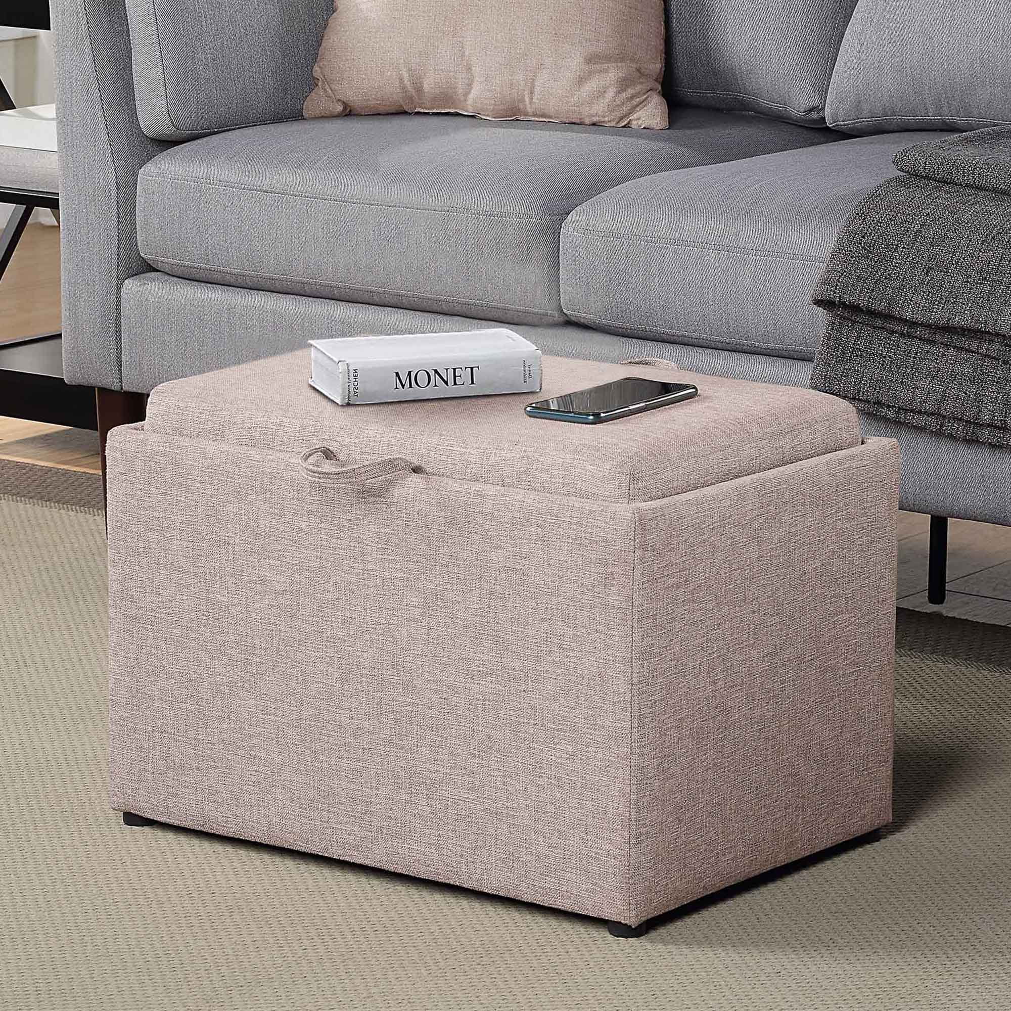 Storage ottoman tan deals