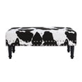 thumbnail image 1 of Convenience Concepts Designs4Comfort Cow Print Bench with Nailheads, 1 of 7