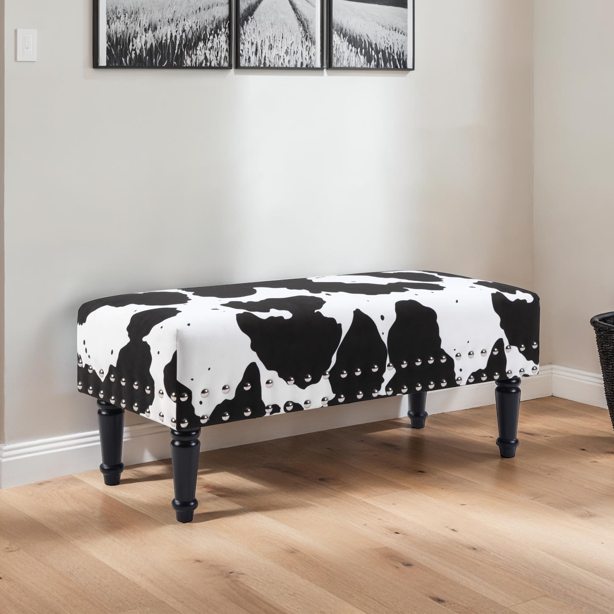 Convenience Concepts Designs4Comfort Faux Cowhide Bench with