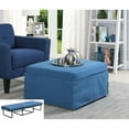thumbnail image 1 of Convenience Concepts Designs4Comfort Folding Bed Ottoman Coffee Table, Soft Blue Fabric, 1 of 2