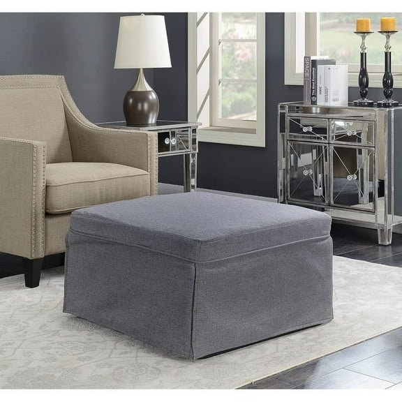 Convenience Concepts Designs4Comfort Folding Bed Ottoman, Grey