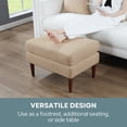 thumbnail image 1 of Designs4Comfort Marlow Mid Century Ottoman in Beige Fabric with Wood Frame, 1 of 5