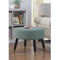 thumbnail image 1 of Convenience Concepts Designs4Comfort Mid Century Ottoman Stool, Green Linen, 1 of 4