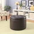 thumbnail image 1 of Convenience Concepts Designs4Comfort Round Shoe Ottoman, Multiple Finishes, 1 of 4