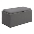 thumbnail image 1 of Convenience Concepts Designs4Comfort Sheridan Storage Bench w/ 2 Side Ottomans, Soft Gray Fabric, 1 of 4