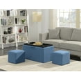 thumbnail image 1 of Convenience Concepts Designs4Comfort Sheridan Storage Bench w/ 2 Side Ottomans, 1 of 5