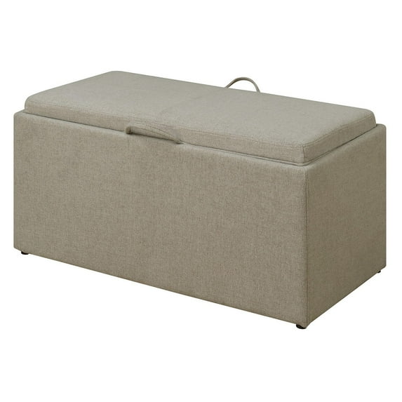 Convenience Concepts Designs4Comfort Sheridan Storage Bench with 2 Side Ottomans
