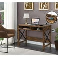 thumbnail image 1 of Convenience Concepts Durango 42 Inch Desk with Charging Station and Shelves, Barnwood/Black, 1 of 6