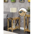 thumbnail image 1 of Convenience Concepts Durango Farmhouse Metal End Table with Storage, English Oak/Black, 1 of 8